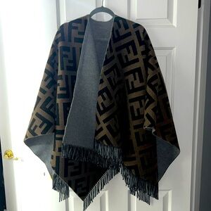Fendi cashmere reversible cape - very good condition